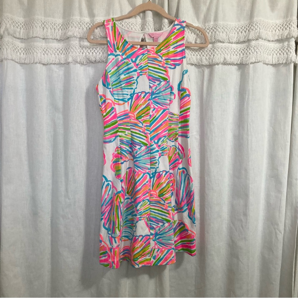 Lilly Pulitzer resortwear colorful vibrant sleeveless sundress midi dress size S